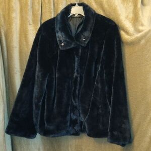 Colleen Lopez Black Teddy Jacket, Size XL